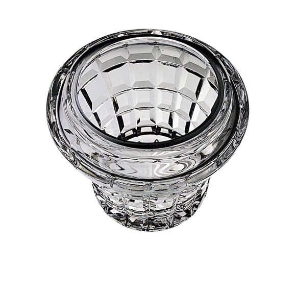 Vintage Cut Crystal Trinket Dish Cigarette Holder Clear Glass Retro Colllectible - Picture 7 of 10